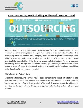 How Outsourcing Medical Billing Will Benefit Your Practice?