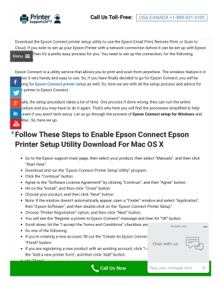 Easy To Resolve Epson Connect Printer setup utility By Expert