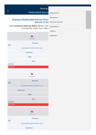 Dedicated Server in South Africa
