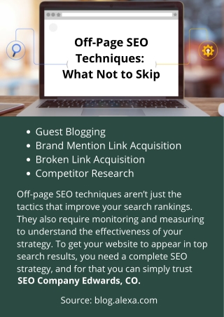 Off-Page SEO Techniques:  What Not to Skip