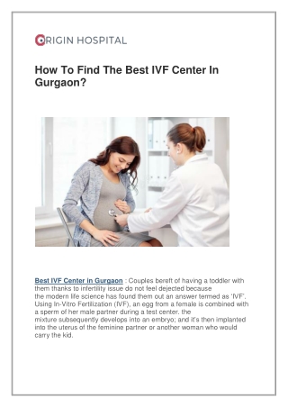 How To Find The Best IVF Center In Gurgaon?