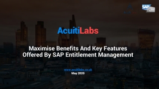 Benefits and key features by SAP Entitlement Management