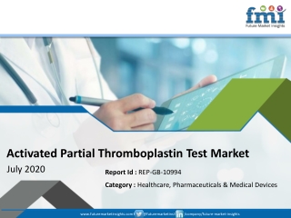 New FMI Report Explores Impact of COVID-19 Outbreak on Activated Partial Thromboplastin Test Market