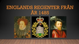 Englands regenter från 1485