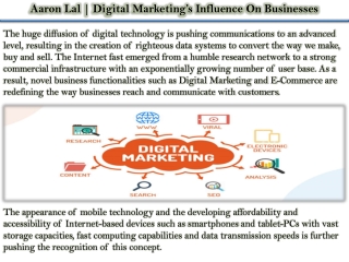 Aaron Lal | Digital Marketing’s Influence On Businesses