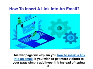 How To Insert A Link Into An Email?
