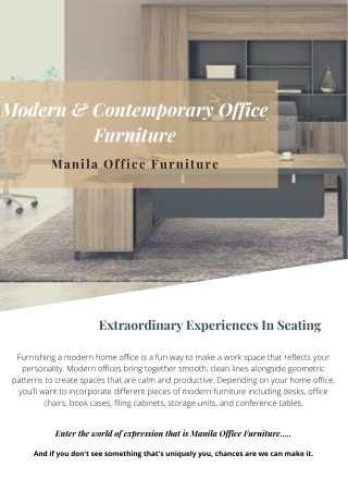 Modern and Contemporary Office Furniture