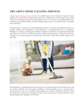Care businesses provide a wide range of services for cleaning.