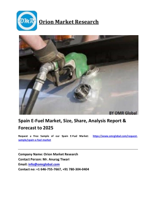 Spain E-Fuel Market Growth, Size, Share, Industry Report and Forecast 2019-2025