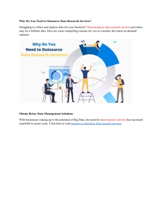 Why Do You Need to Outsource Data Research Services