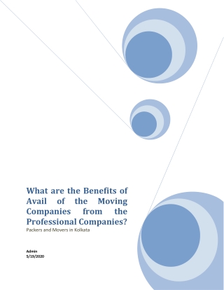 What are the Benefits of Avail of the Moving Companies from the Professional Companies?