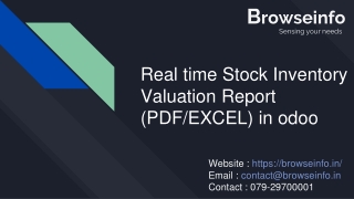 Real time Stock Inventory Valuation Report (PDF/EXCEL) in odoo