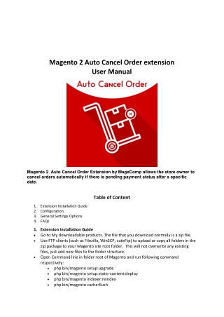 Magento 2 Auto Cancel Order Extension