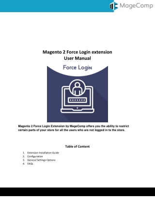 Magento 2 Force Login Extension