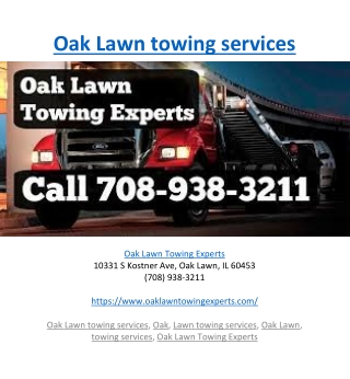 Oak Lawn towing services