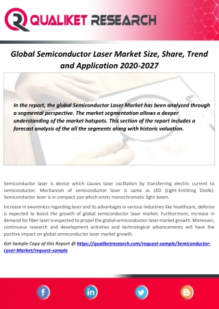 New Analytical report of Semiconductor Laser Market 2020-2027
