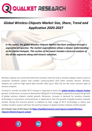 Wireless Chipsets Market Application, Demand, Growth and Regional Analysis Report 2020-2027