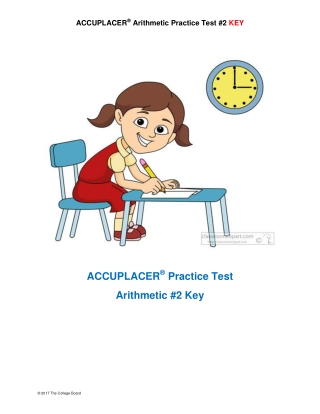 ACC. Arithmetic Practice Test #2 - Key