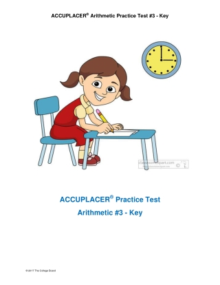 ACC. Arithmetic Practice Test #3 - Key