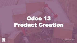 Odoo 13 Product Creation