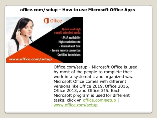 Office.com/setup - About Microsoft Office