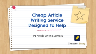 Cheap Article Writing Service Designed to Help