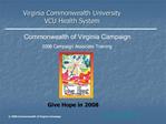 Virginia Commonwealth University VCU Health System