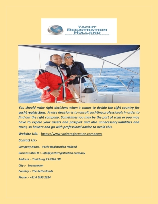 Get Boat Register |( Yachtregistration.company )