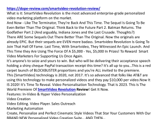 SmartVideo Revolution Review and 2300$ bonuses