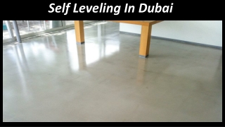 Self Leveling in Dubai