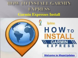 How To Install Garmin express