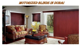 Buy Motorized Blinds In Dubai