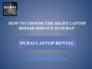 How to Choose the Right Laptop Repair Service in Dubai?