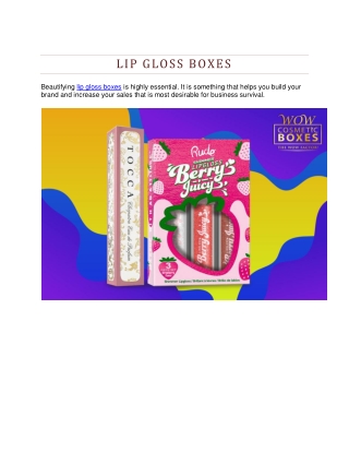 Lip Gloss Boxes