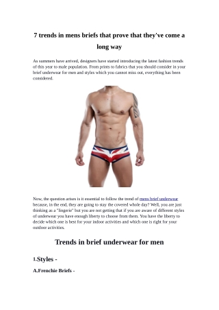 7 trends in mens briefs that prove that they’ve come a long way
