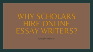 Why Scholars Hire Online Essay Writers?