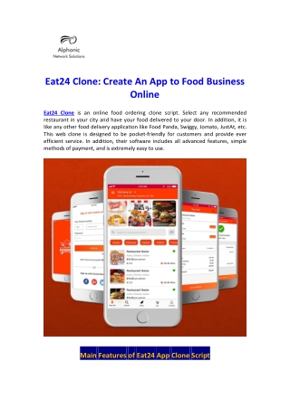 Eat24 Clone: Create An App to Food Business Online