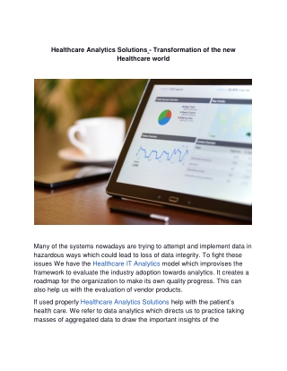 Healthcare Analytics