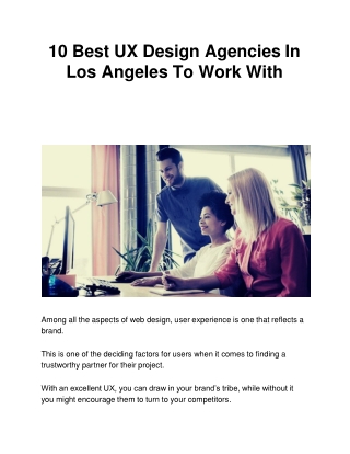 10 Best UX Design Agencies In Los Angeles To Work With