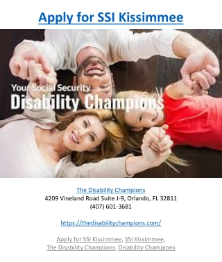 Apply for SSI Kissimmee