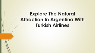 Explore The Natural Attraction In Argentina With Turkish Airlines