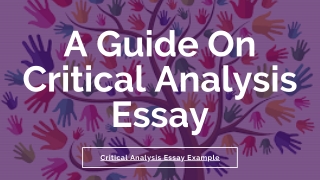 A Guide on Critical Analysis Essay by Essay Experts