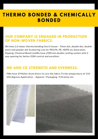 Thermo Bonded & Chemically Bonded - Park Non Woven