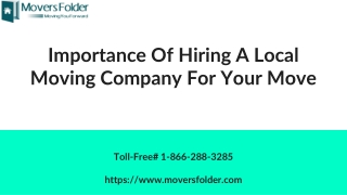 Find, Analyze and Choose the Best Local Moving Company
