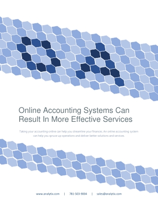 Online Accounting Systems Can Result In More Effective Services