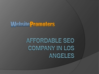 Affordable SEO Company in Los Angeles