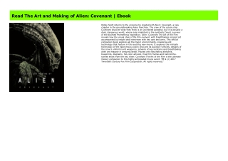Read The Art and Making of Alien: Covenant | Ebook