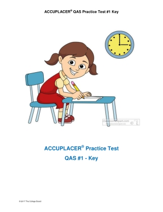 ACC. QAS Practice Test #1 - Key