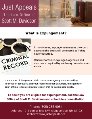 What is Expungement? | Just Appeals ABQ