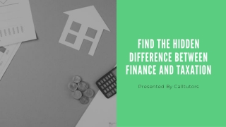 Find The Hidden Difference Between Finance and Taxation